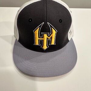 Zephyr Black, White & Yellow Baseball Cap with Embroidered 'H'